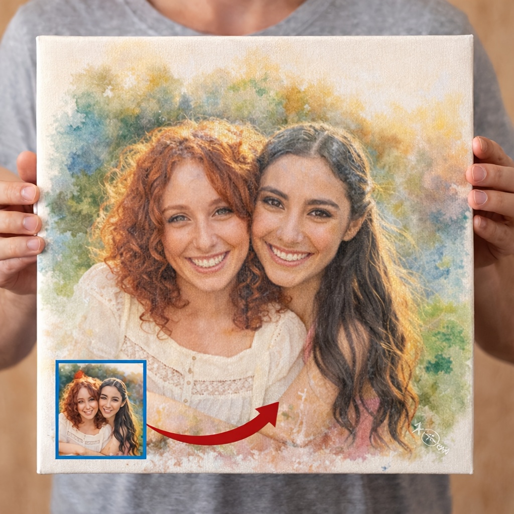 Custom Watercolor Portrait from Photo